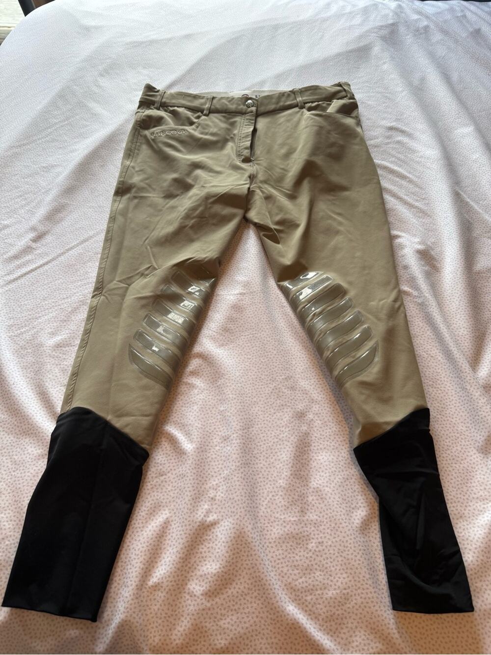Harcour Tan Equestrian Knee-patch Riding Breeches